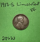 1913-S Lincoln Wheat Cent  / Penny 1c VF Very Fine US coin