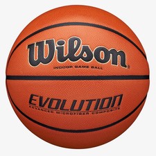 Image of Basketball Wilson Evolution Game Ball Tan Size 7 NFHS Approved