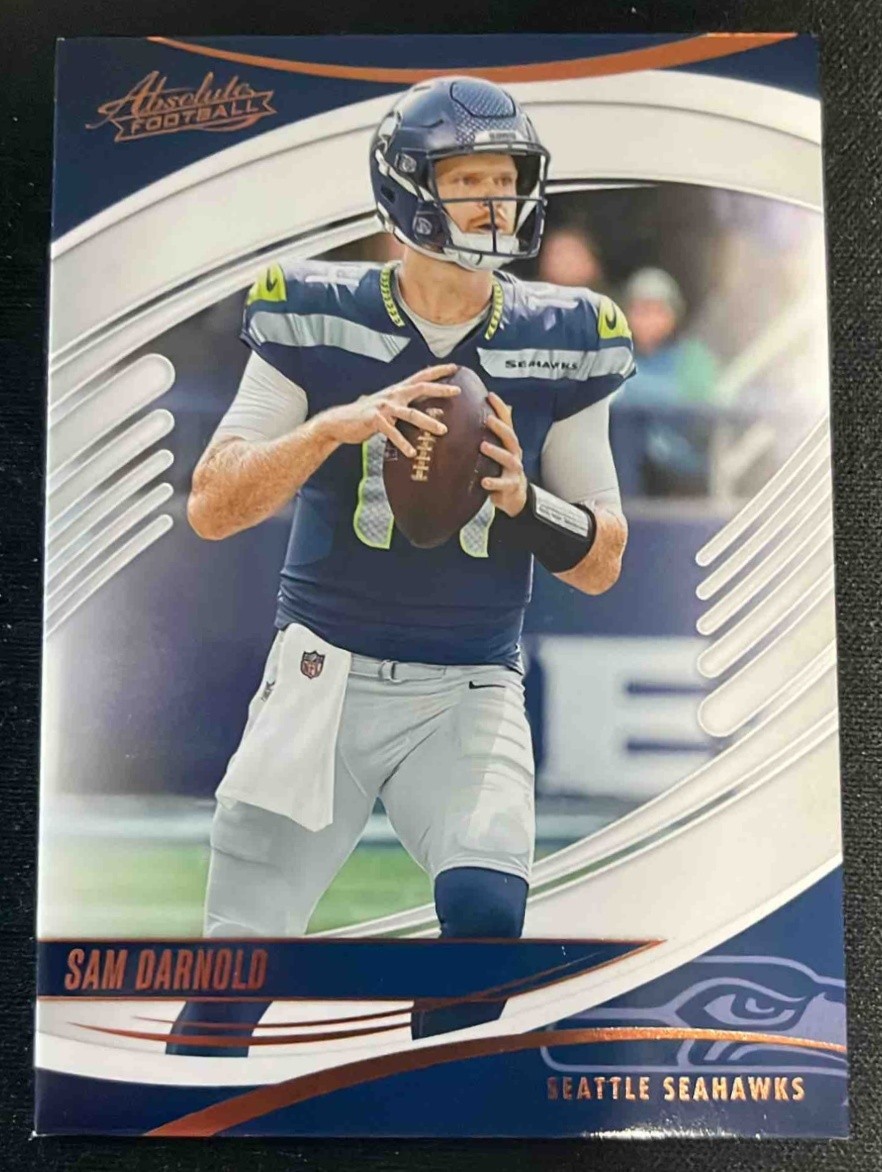 Sam Darnold 2025 Panini Absolute #8 Orange Seahawks