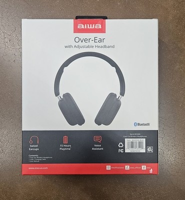 Aiwa AI5009 Over Ear Wireless Headphones, Bluetooth, 15 hours