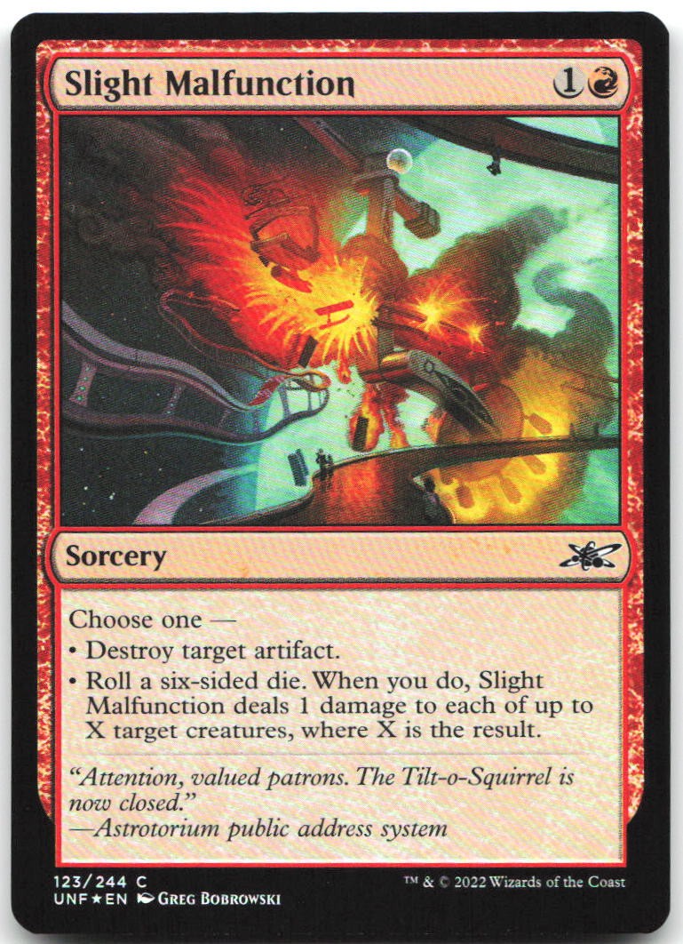 Slight Malfunction 123 Common Unfinity Magic: The Gathering Foil Lightly Played