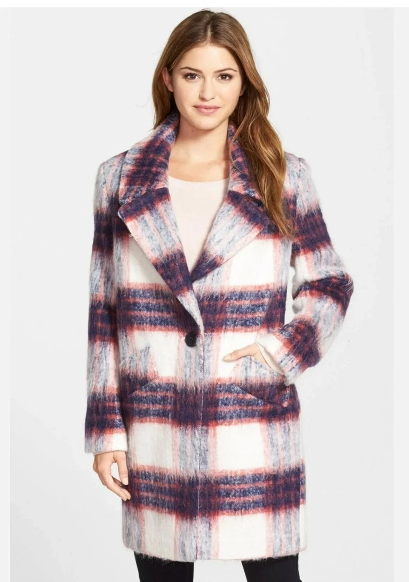 Kenneth cole plaid clearance coat