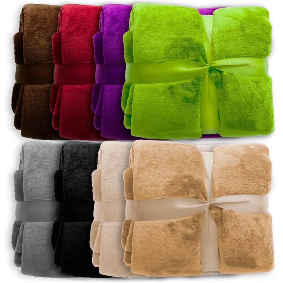 Wohndecke XXL 220x240cm Kuscheldecke Schlafdecke Tagesdecke Plüschdecke Decke - Bild 2 von 2