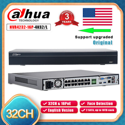 Original Dahua 32CH NVR 16PoE 4K CCTV NVR4232-16P-4KS2/L Network Video Recorder