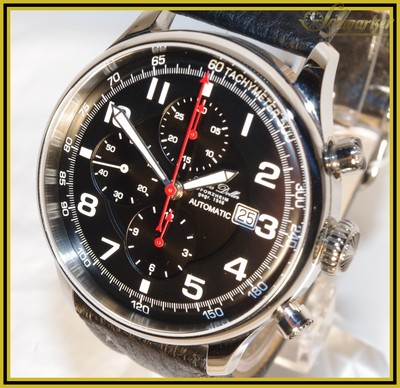 Automatik Chronograph Alfons Doller Valjoux 7750 mit Glasboden VA/ZC NEU 