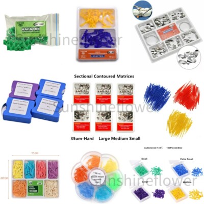 Dental Sectional Contoured Metal Matrices Add On Wooden/Plastic/Diamond Wedges