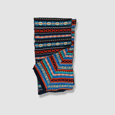  30 Club Room Men's Black Blue Microfiber Plaid Fringe Knit Scarf One Size