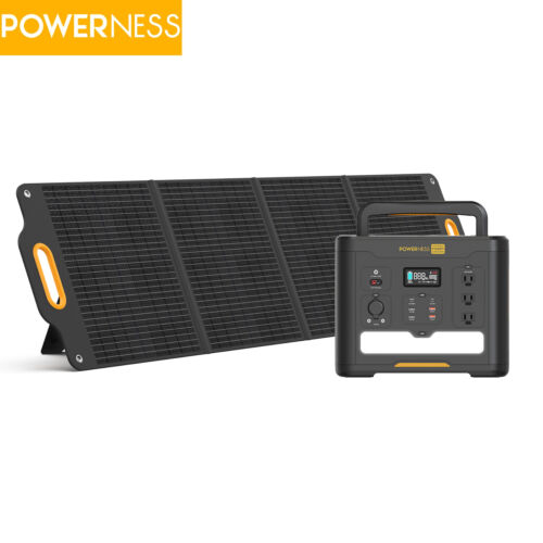 POWERNESS Portable Power Station 1500W LiFePO4 Solar Off-grid Camping Fishing RV