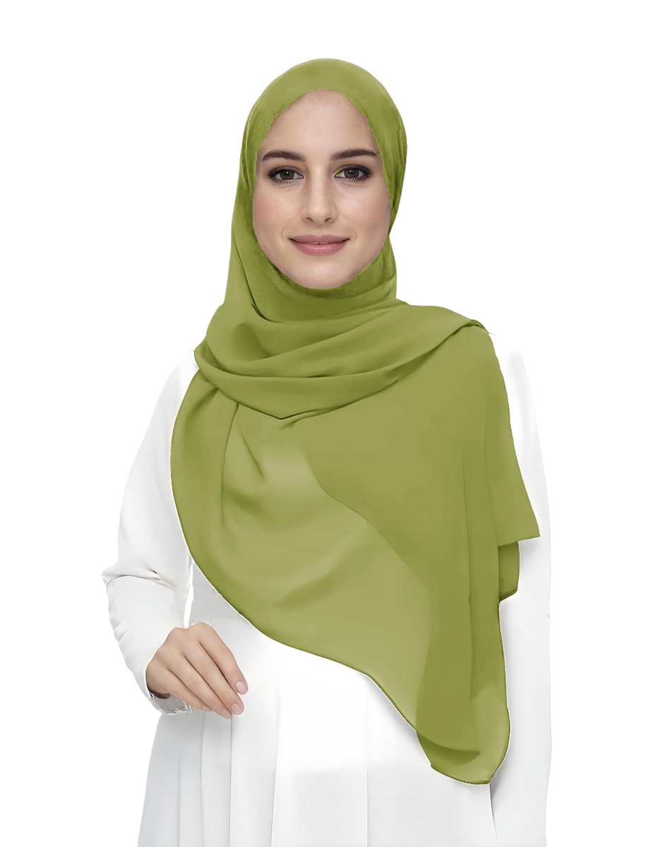 Lime Green Head Scarf Premium Chiffon Hijab Head Scarf Shawl