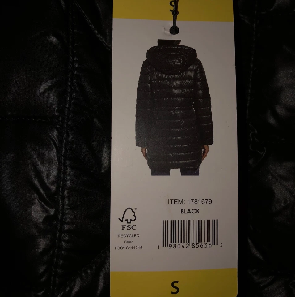 Abrigo chaqueta acolchada Anorak Kenneth Cole para dama. Negro. S Foto 3 de 4