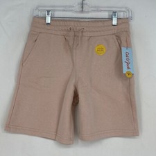 Cat  Jack Kids Large Pull On Fleece Shorts Blush Pink Elastic Waist Pockets