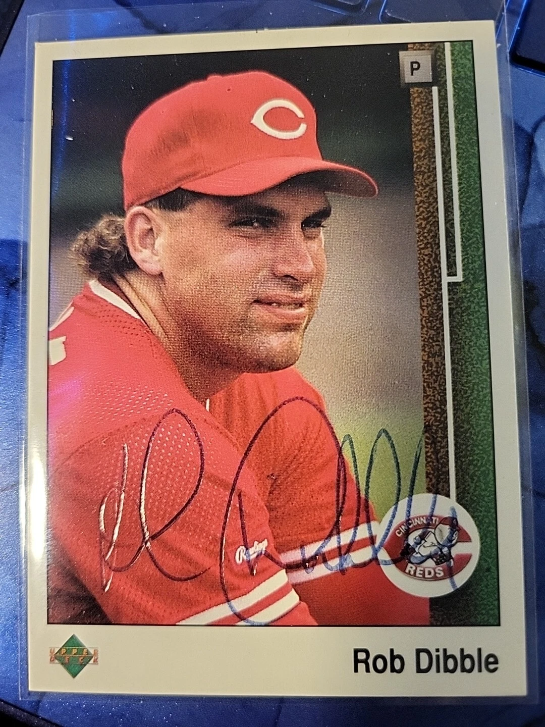 1989 Upper Deck - #375 Rob Dibble AUTOGRAPHED Rookie Card Cincinnati Reds
