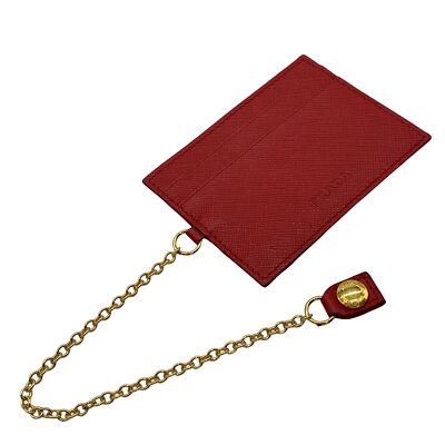 Authentic PRADA Saffiano Bi-fold Long Wallet Fuoco With Card Authentic PRADA Saffiano Bi-fold Long Wallet Fuoco With Card