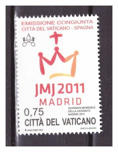 s27015) VATICANO 2011 MNH** G. Gioventù 1v joint issue Spain - Photo 1 sur 1