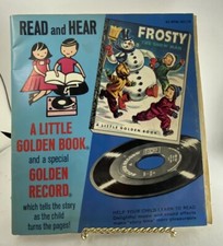 Frosty The Snowman Vintage Read Hear A Little Golden Book 45 RPM Book 1951 Vinyl