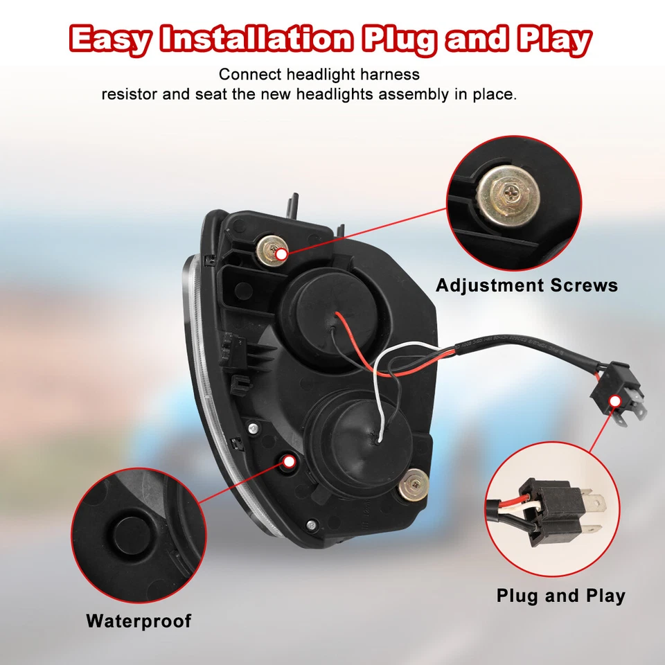 Par de faros proyectores LED halo para Mitsubishi Eclipse 2000-2005  Foto 3 de 4