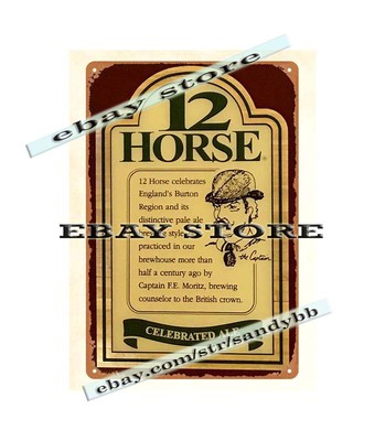 Genesee 12 Horse Celebrated Ale bar tavern winery metal tin sign apartment