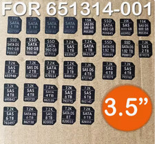20 pcs Capacity sticker For HP 651314-001 G8 /G9 3.5 Hard disk tray/caddy