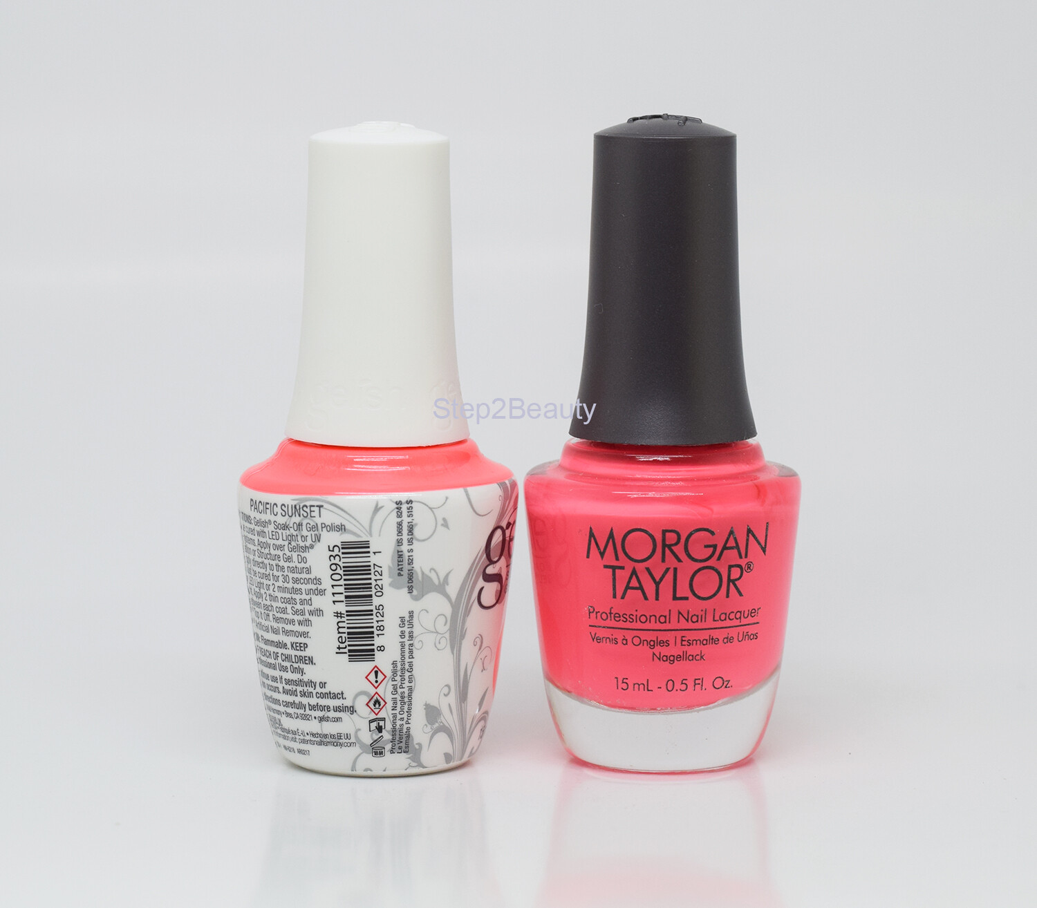 Gelish DUO Soak Off Gel Polish + Morgan Taylor Lacquer - #935 Pacific Sunset