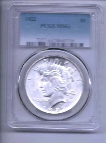 1922 Liberty Peace Silver Dollar PCGS MS63