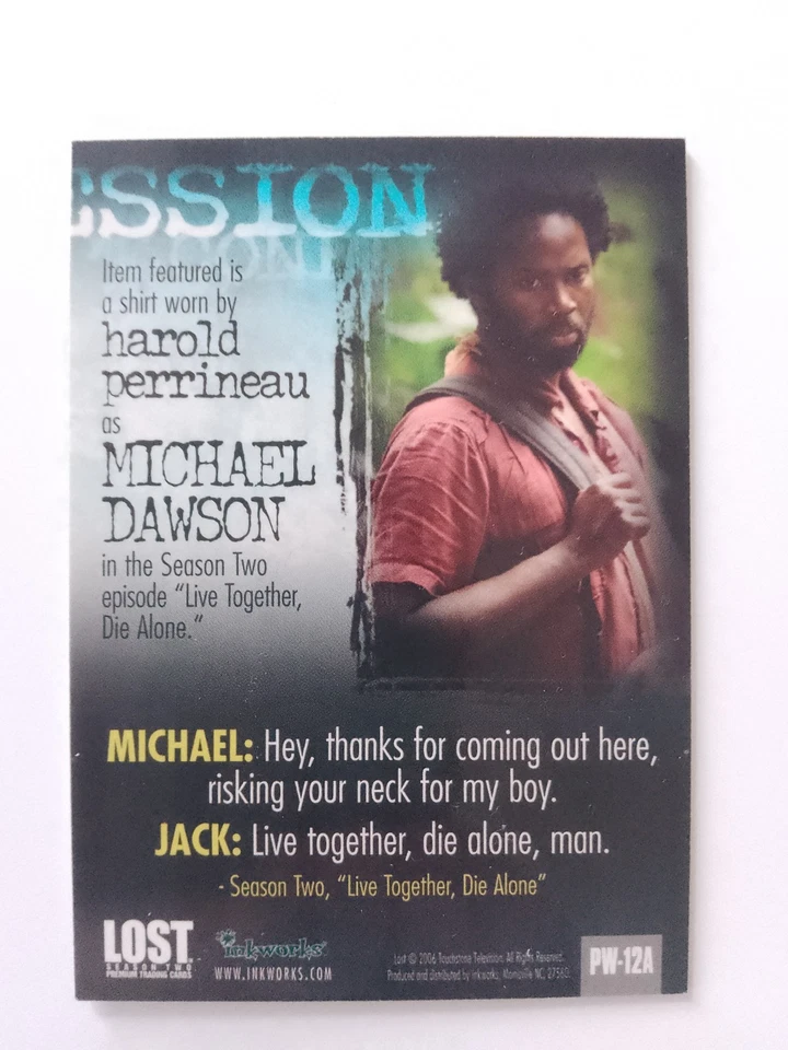 Matthew Fox Harold Perrineau Inkworks Lost Season 2 Confession Pieceworks PW12 - Image 4 of 4