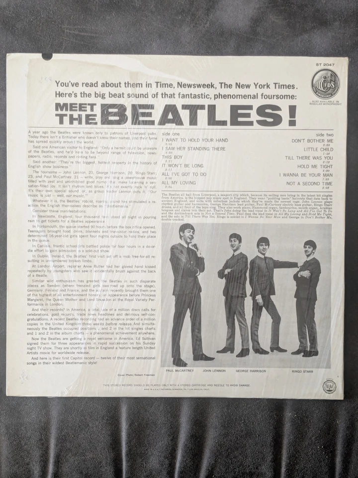 The Beatles Meet the Beatles 1964 Capitol ST 2047 Early Pressing-"Errors" - Image 2 of 4