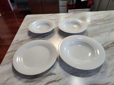 Schonwald Germany 612 -3 Flat Rimmed Pasta  Bowls 1 Plate Traditional 4 Sizes 