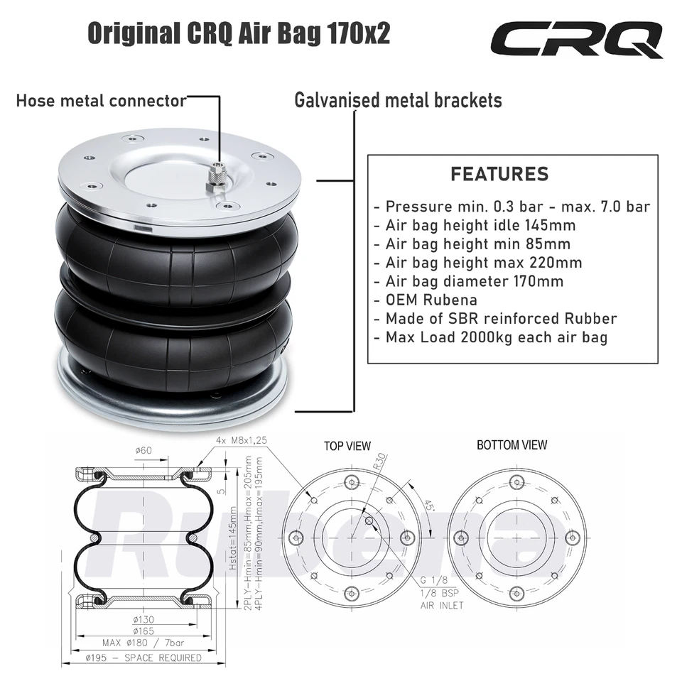 Kit de Suspension pneumatique pour Renault Master 2010-2023 - 4000kg - avec Comp - Bild 3 von 4