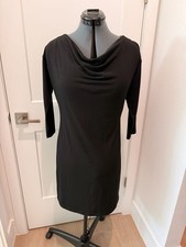 MICHAEL Michael Kors Black Cowl Neck Jersey Dress with Shoulder Zippers