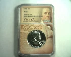 1958 FRANKLIN HALF DOLLAR NGC PF 68 RICK TOMASKA HAND SIGNED NICE ORIGINAL COIN