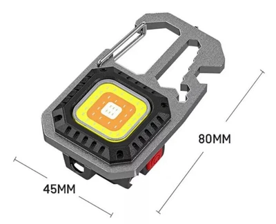 MANKUS LED COB Schlüsselanhänger wiederaufladbare Taschenlampe USB C Werkzeug