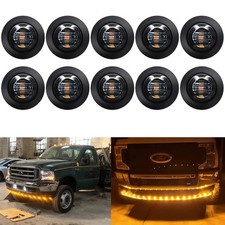 Waterproof Mini Round 3/4 Inch Amber LED Marker Sign Lights Waterproof LED