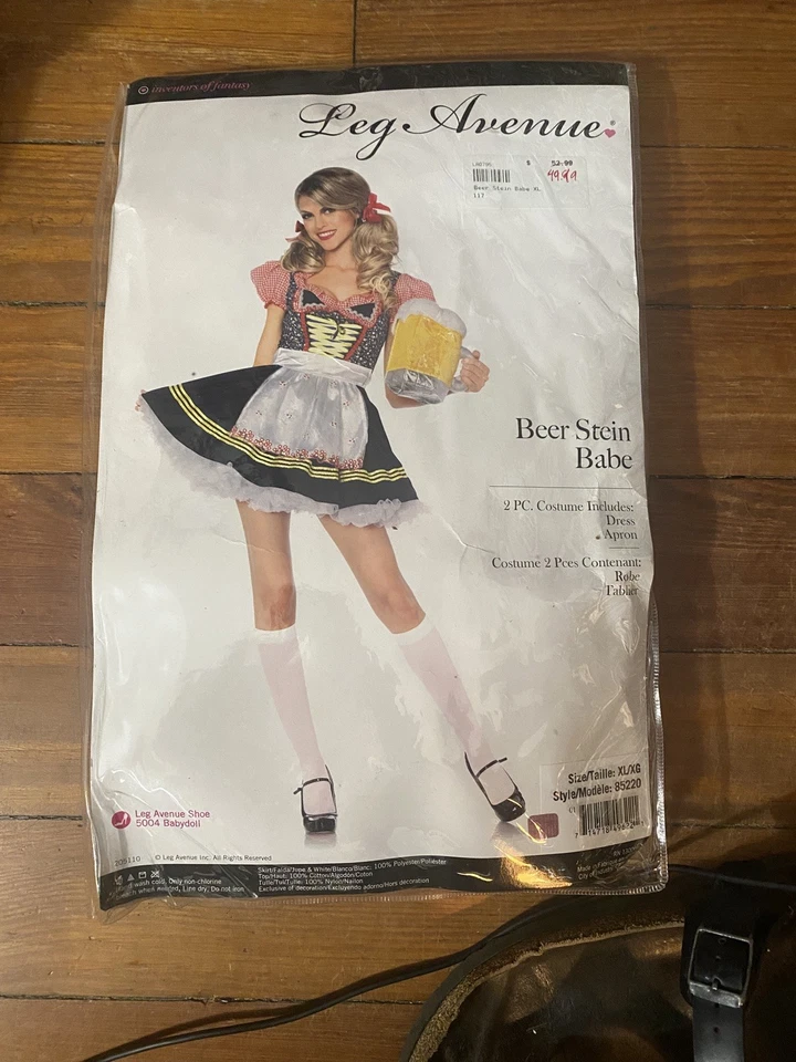 Disfraz Beer Stein Babe XL Sexy Pierna Avenida Vestido Dirndl Estilo 85220 Foto 3 de 3