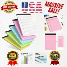Luxury 5x8 College Ruled Notebooks - 5 Multicolor Pads with Perforated Edges