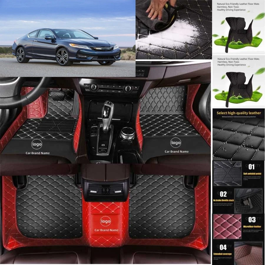For Honda Accord Car Floor Mats Luxury Waterproof Carpets Liners Interior Auto Foto 2 de 4