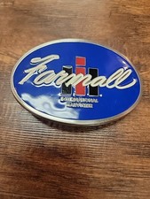 FARMALL IH INTERNATIONAL HARVESTER BLUE ENAMEL BELT BUCKLE SPEC CAST