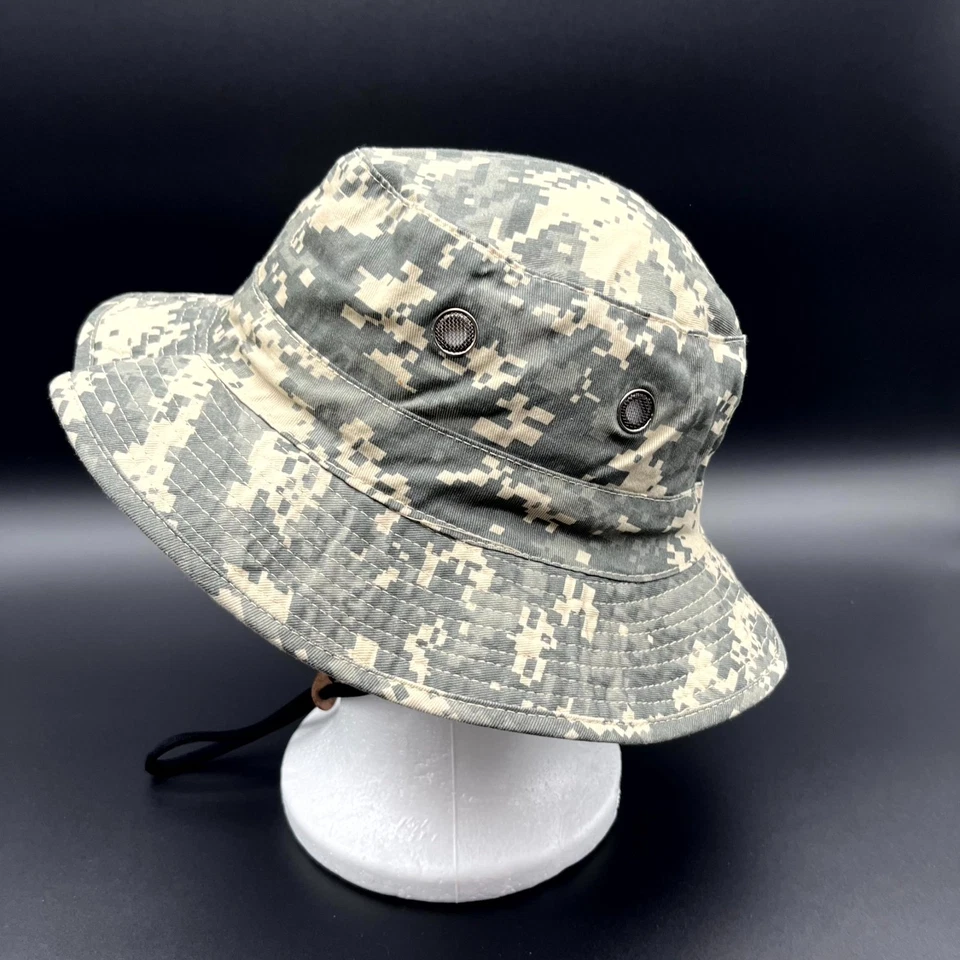 Sierra Mountain Gear Hat Mens Camo Bucket Hat Fisherman Boonie Strap Wide Brim - Image 2 of 4