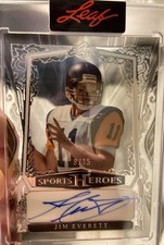 2025 Leaf Metal Sports Heroes COLL 2 Acetate AUTO Silver /15 Jim Everett Rams