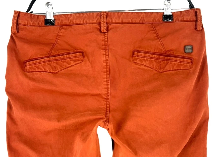 Hugo Boss Pantalon Chino Slim Fit Coton Rouge Taille 34 W34 L30 - Photo 3/4