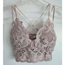Altar'd State Lace Bralette Adjustable Strap Smock Back Baby Doll Top Sz S