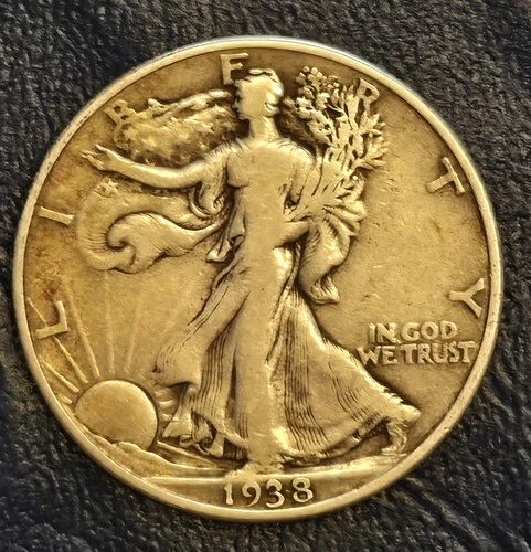 1938-P Walking Liberty Silver Half Dollar Fine