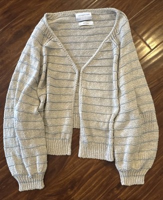 The Knotty Ones Handknit Oversized Boxy Cardigan Coastal Minimalist Capsule Sz M