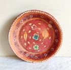 19c Vintage Handmade Beautiful Painted Paper Mache Platter Old Collectible TC253