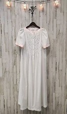 Vtg Ralph Montenero Robe Dressing Gown House Coat Polka Dot Shirt Satin Trim