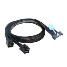 PCI-E 5.0 MCIO 8X 74P to 2X 36P Mini SAS HD SFF-8643 Server Adapter Cable