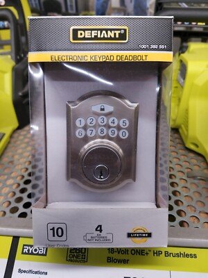 Front Entry Door Electronic Deadbolt Backlit  Satin Nickel NEW