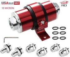 10 Micron Inline Fuel Filter With 6an 8an 10an Adapter For Filtering Gasoline