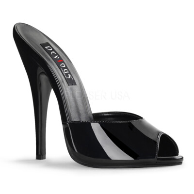 6'' Black Fetish Pinup Girl Photoshoot Retro Vintage Super High Heel Womans Shoes