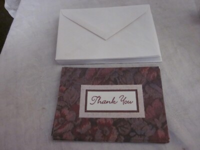 10 Floral Tapestry Thankyou for your Sympathy cards notes