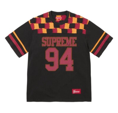 Supreme Patchwork Yoke Football Top Black XL | eBay Supreme Patchwork Yoke Football Top Black XL | eBay